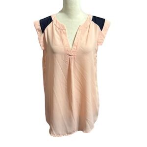 ALICE BLUE sheer dress sleeveless blouse size large